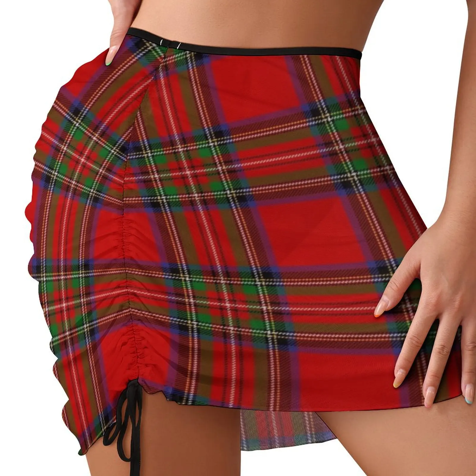 

Royal Stewart Tartan Beach Skirt summer outfits for women 2024 luxury designer clothing women Beach Skirt