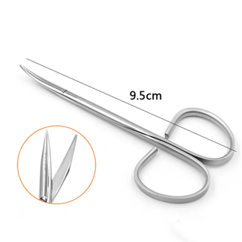 

9.5cm Eye Fine Scissors Stainless Steel Handle Tissue Separation Scissors Eye Peel Sharp Curved Scissor