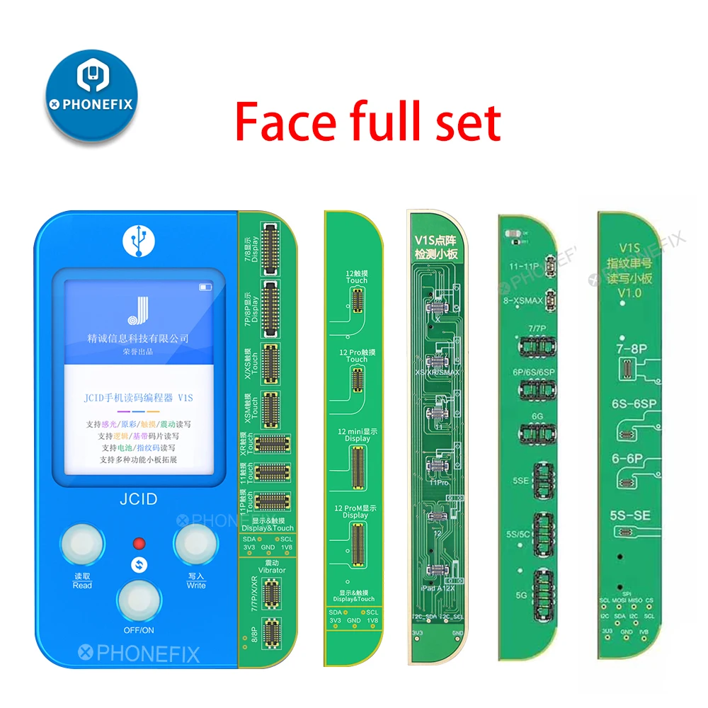 JCID V1SE Unbind Programmer for iPhone XR-14Pro Max Original Color Touch Shock Fingerprint Battery Repair Dot Matrix Projector