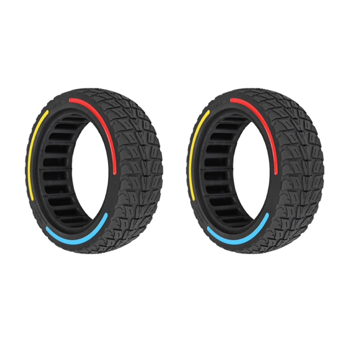 2Pcs 8.5 Inch Scooter Solid Tire 8.5X2.5 Solid Honeycomb Shock Absorption Colorful Compatible for Dualtron Mini