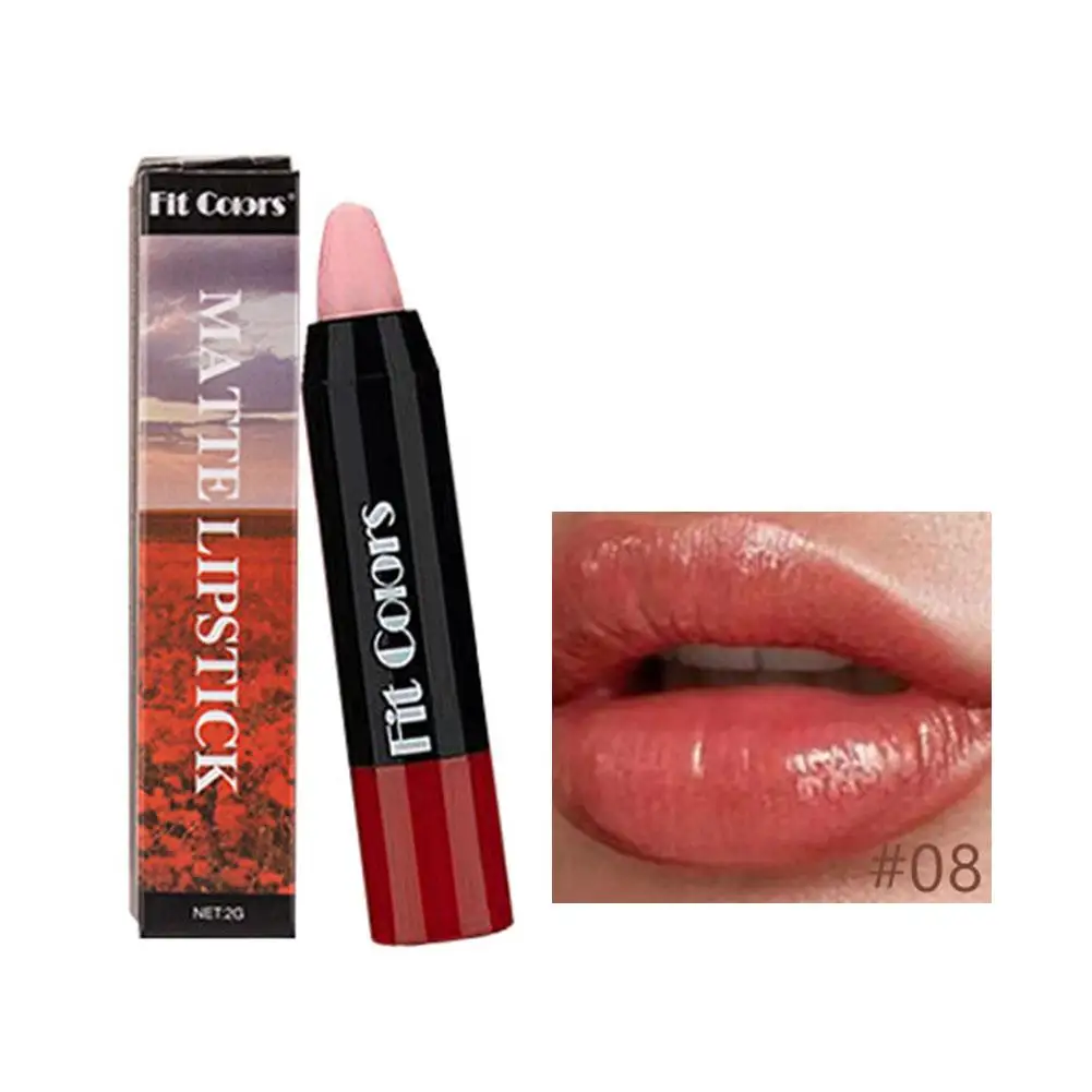 Matbruine Lip Liner Potlood Lip Omtrek Waterdichte Contouren Balsem Krijt Blijvende Hydraterende Lippenstift Pigmenten Lip Cosme R8d7