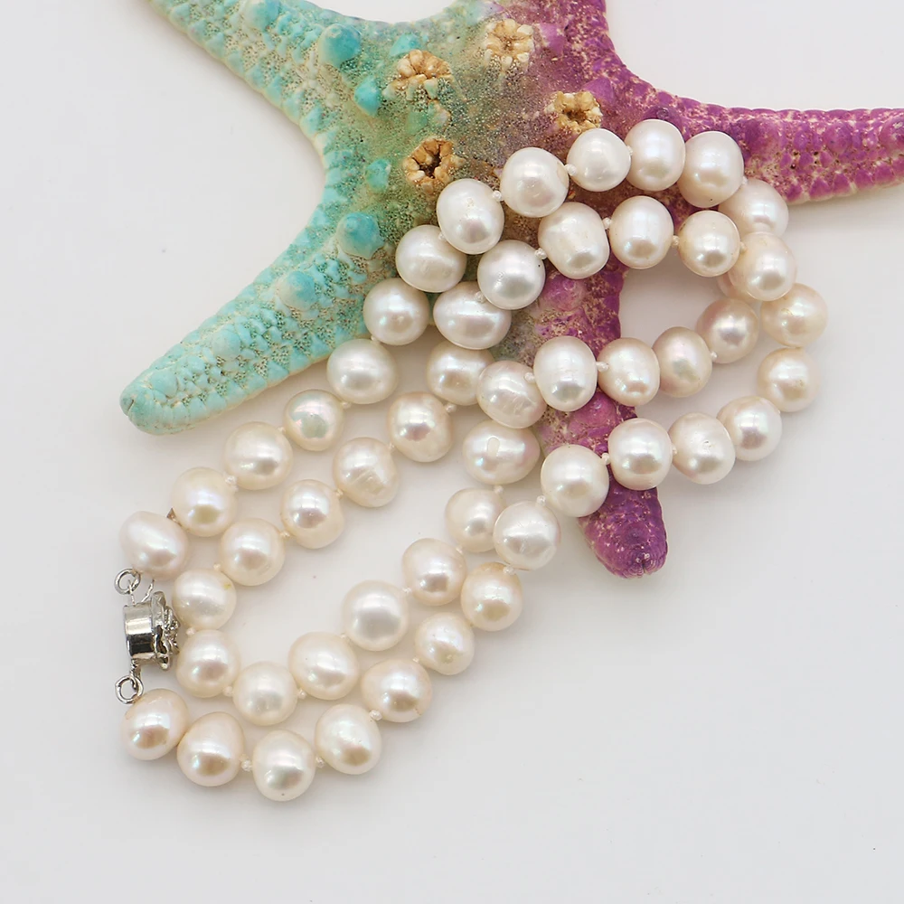 

Легкий роскошный высококачественный натуральный почти круглый жемчуг с прямым отверстием в форме цветка, ожерелье из бисера, ювелирные аксессуары «сделай сам»