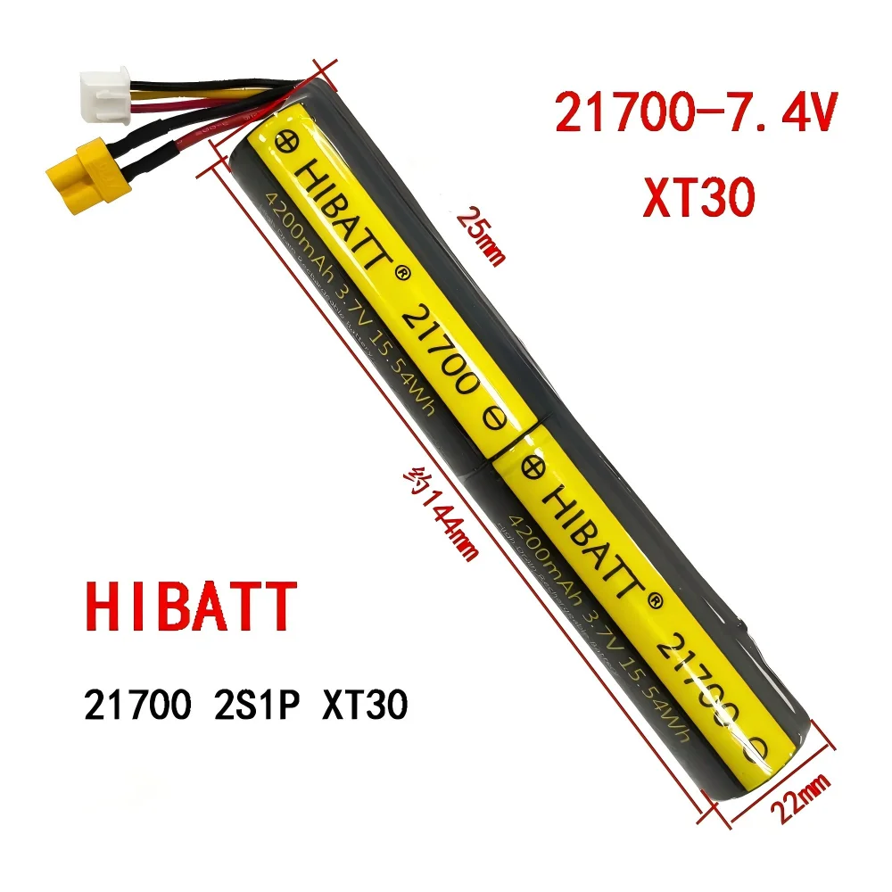 New 7.4V 4200mAH HIBATT 21700 Battery Water Soft Bullet Launcher Lithium Battery