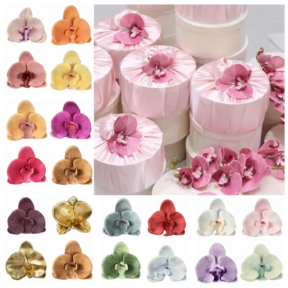 Orchidea farfalla stile coreano fiore artificiale scrapbooking fatto a mano orchidea farfalla artificiale 11 cm fai da te