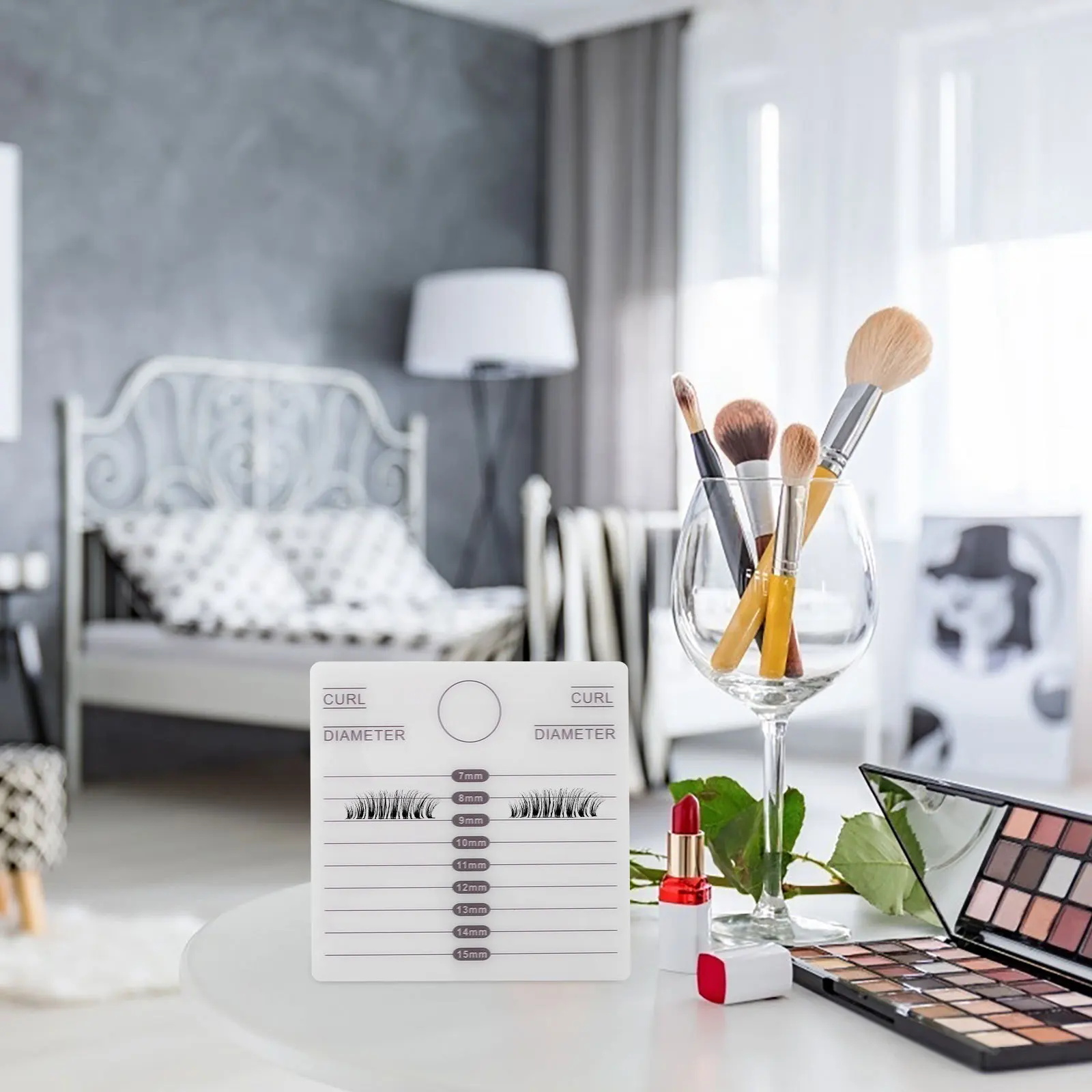 Outil d'extension de cils en acrylique, panneau de support de cils Portable pour faux cils, plateau d'affichage de greffage, Extension de cils 2 pièces