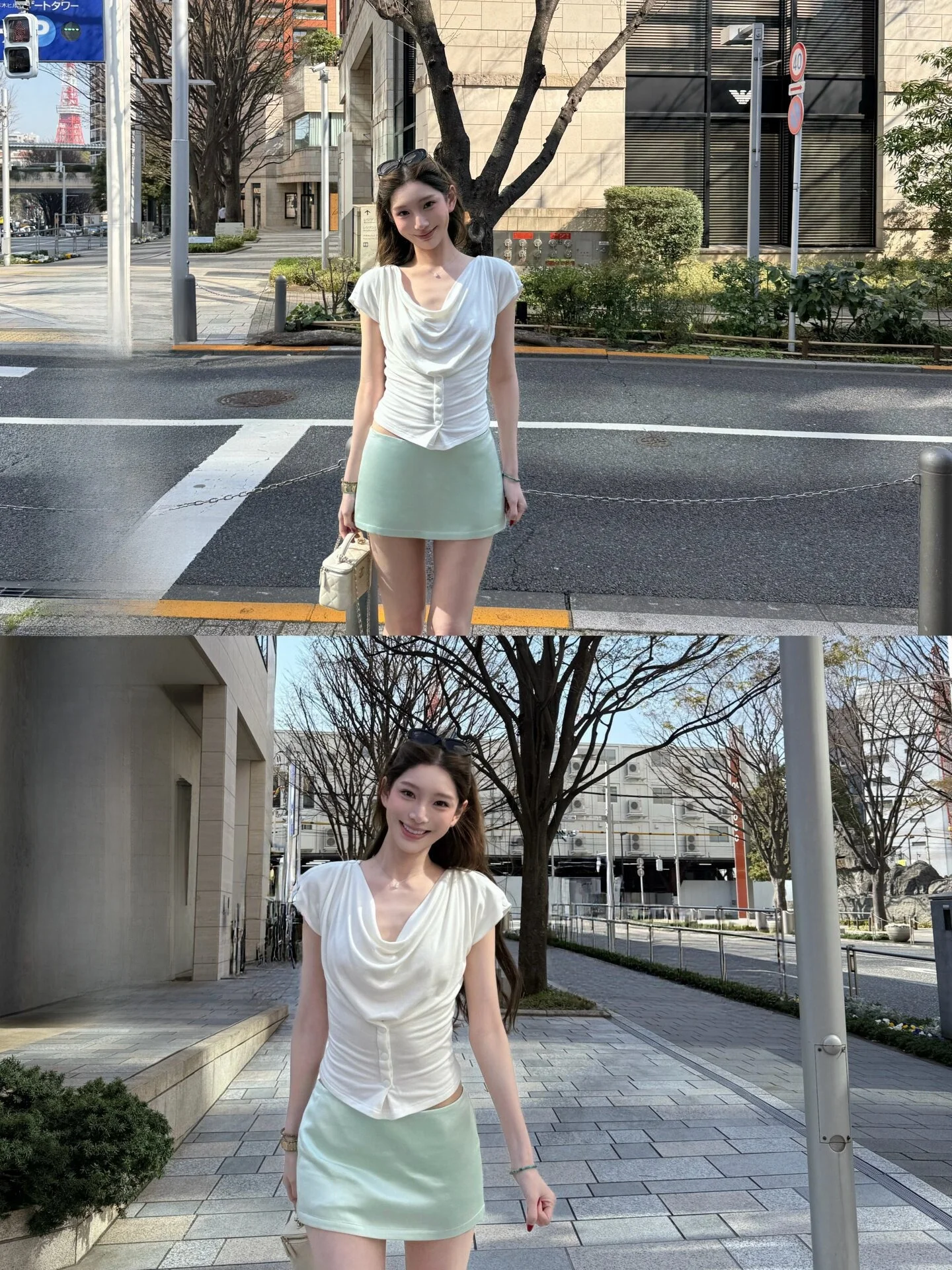 

Low Waist Versatile Skirt Yangzifan Women's Summer Casual Double Color Safety Pant Polyvinyl Alcohol Fiber Straight Cut Skirt