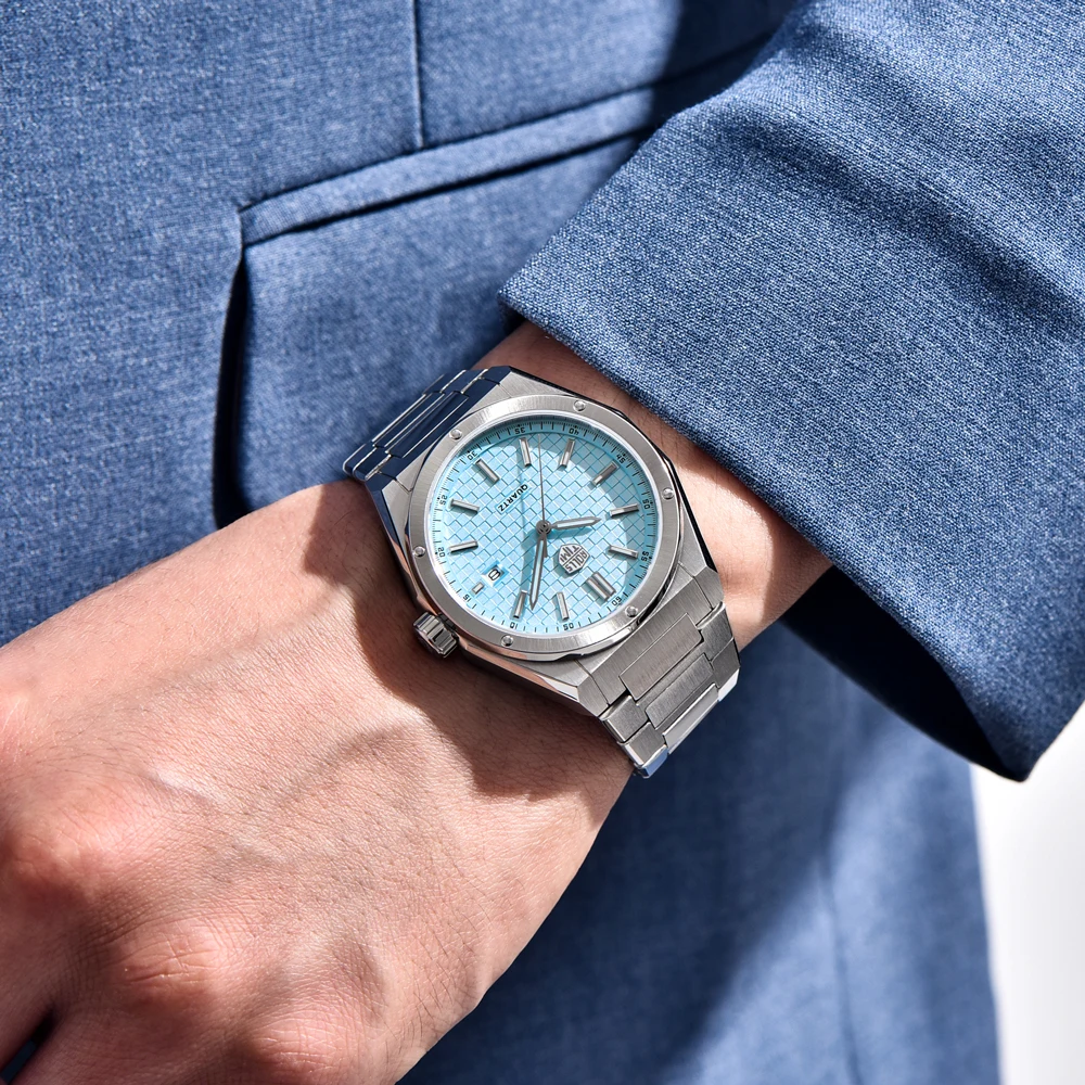2025 New Top Brand Woven Men's Watch Rollstimi Luxury Quartz Watch For Men Waterproof AR Sapphire Crystal Stainless Steel Clock