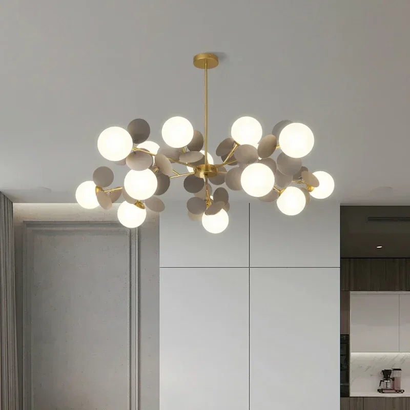 Nordycki Żyrandol do Salonu Nowoczesny Prosty Sypialnia Osobowość Kreatywny Projektant Ciepła Romantyczna Dekoracja Oprawa Oświetleniowa