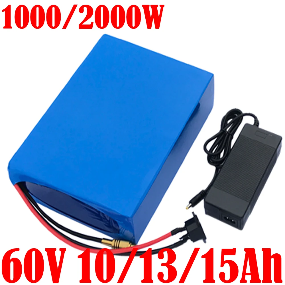 18650 cell eBike Battery 60V 10Ah 12Ah 13Ah 15Ah electric bicycle lithium battery For 1000W 1500W 2000W electric bike scooter