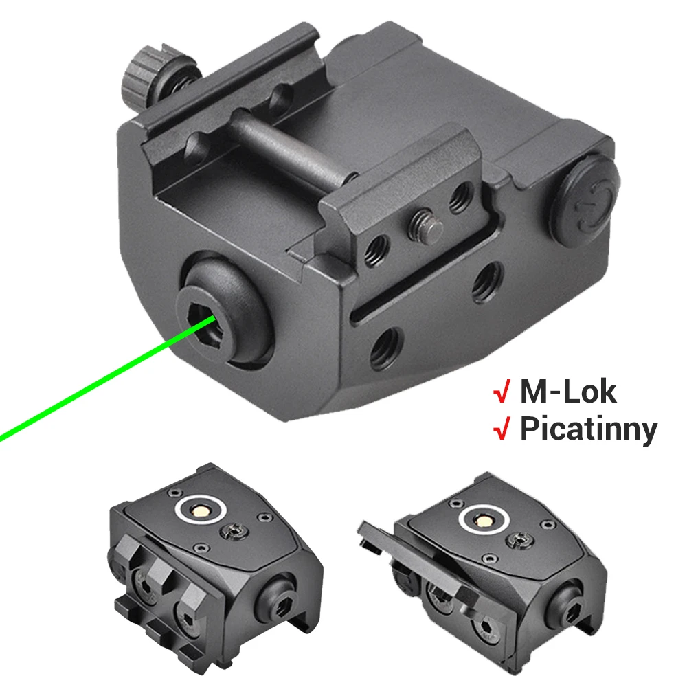 

Tactical Green Laser Sight with 20mm Picatinny Rail M-LOK Rail for Pistol Handgun Rifle USB Magnetic Charging IPX7 Waterproof