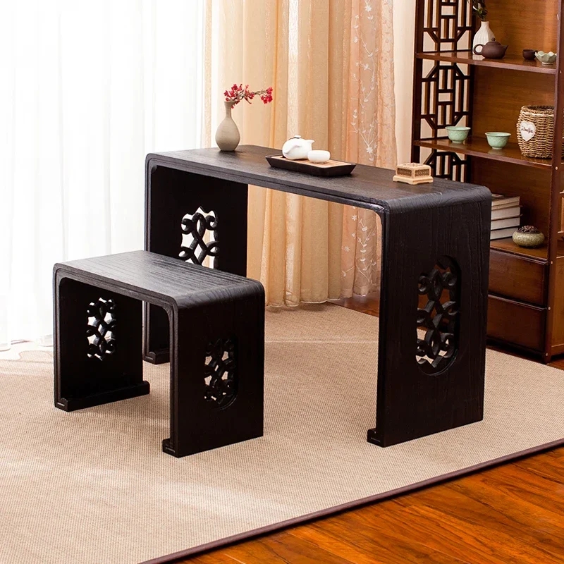 Caoyiju solid wood guqin desk stool resonates with antique piano desk stool Ming and Qing classical Chinese studies