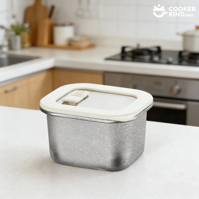 COOKER KING 450/1000 ml Titan-Kristall-Frischbox, große Kapazität, Picknick-Lunchbox, Lebensmittelaufbewahrungsbehälter, Set, Lunchbox