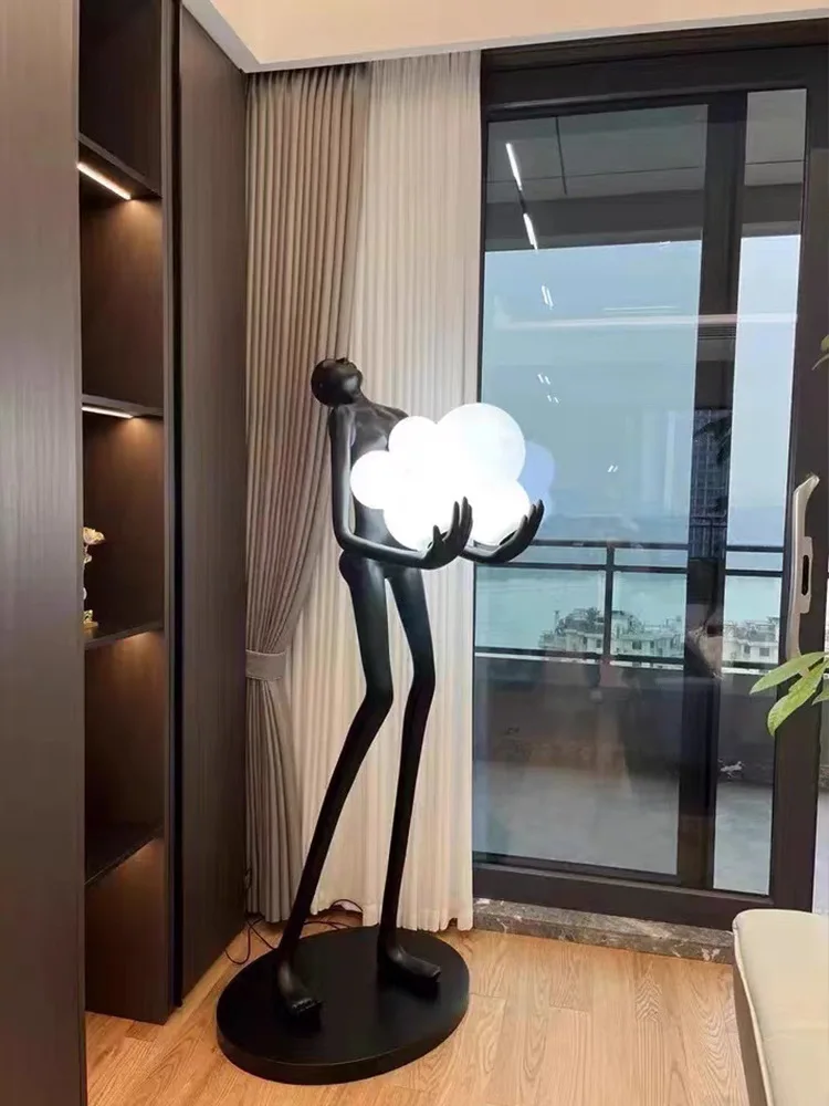 Nordic humanoid floor lamp