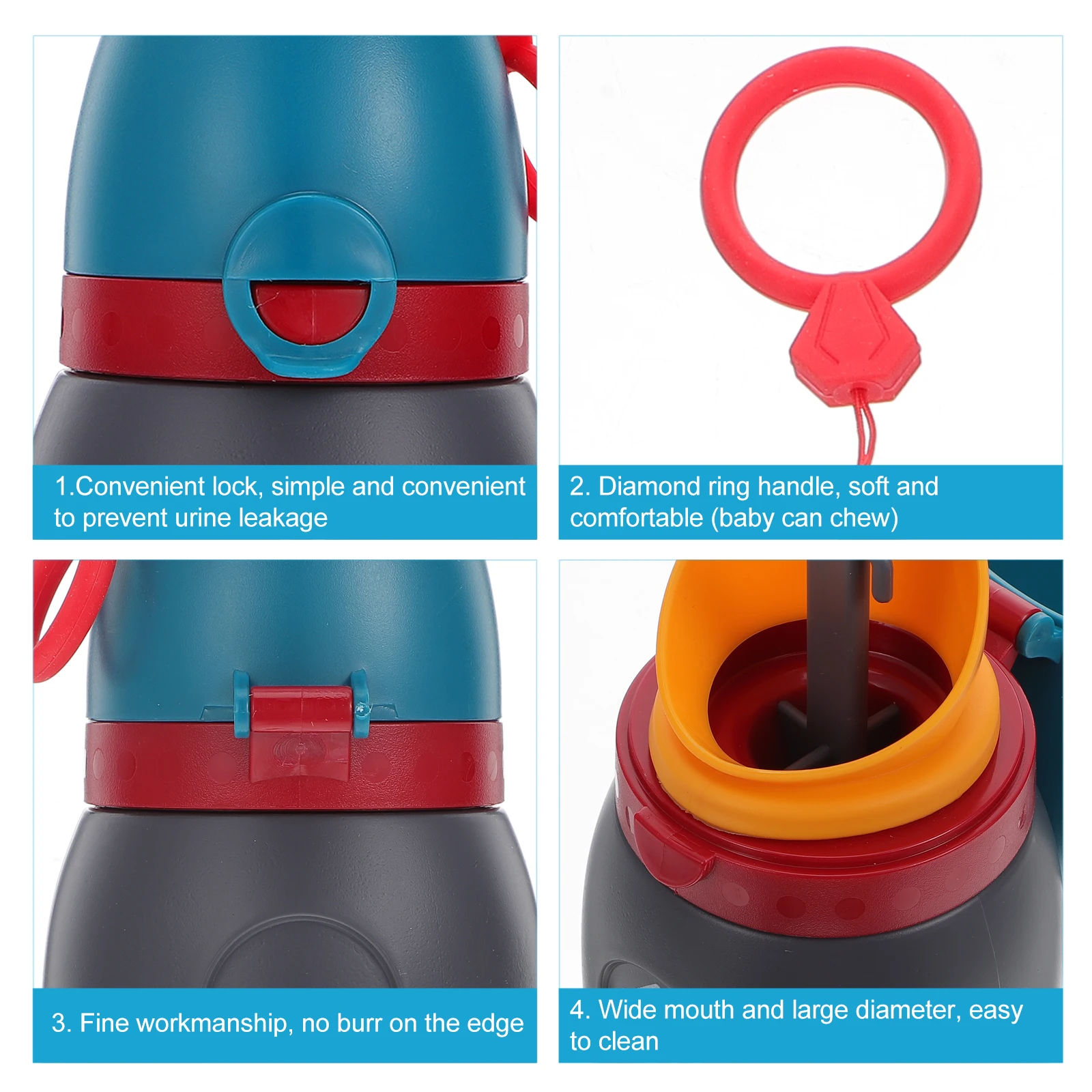 

Portable Urinal Kids Potty Travel Toilet Collapsible Car Toilet Leakproof Spout Easy Clean Durable Lightweight for Camping