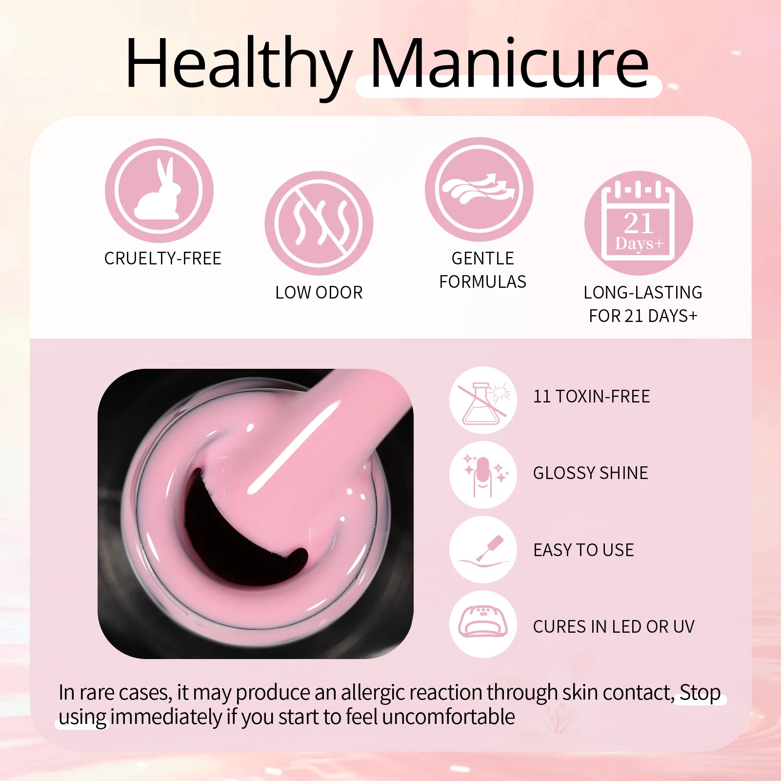 UR SUGAR-Juego de Esmalte de Gel para uñas, color rosa y nude, diseño artístico de uñas con purpurina, Gel UV para remojar, Kit de Vernis de Gel para manicura de larga duración, otoño