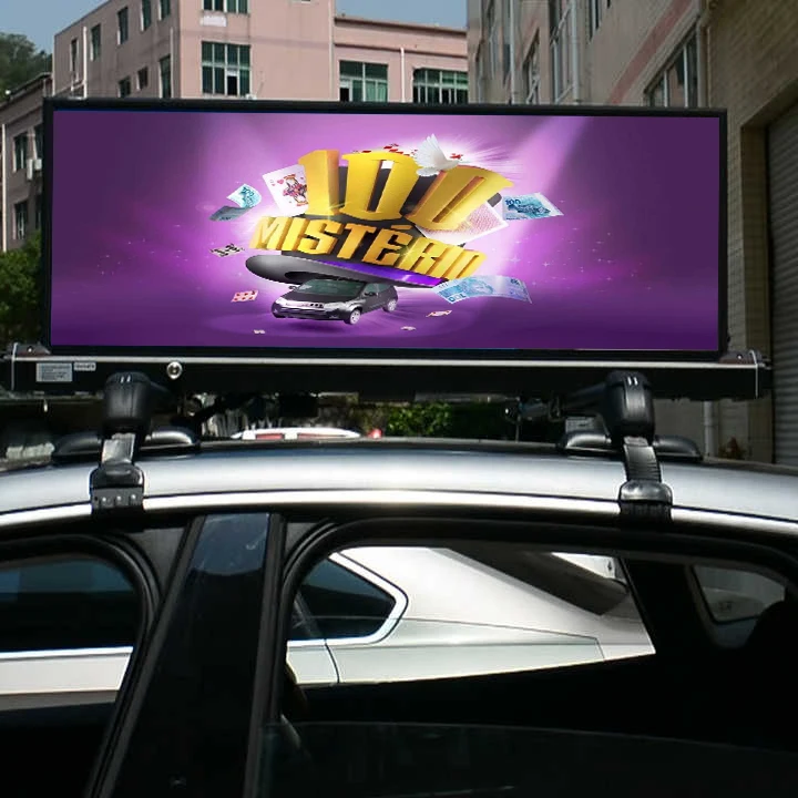 Открытый водонепроницаемый P4 P3 P2.5 высокой яркости на крыше автомобиля светодиодный рекламный экран для такси