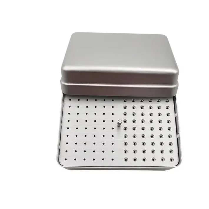 

Dental Disinfection Box 120 Holes Full Hole Endo Box Dental Diamond Bur Holder Autoclave Sterilizer Case Burs