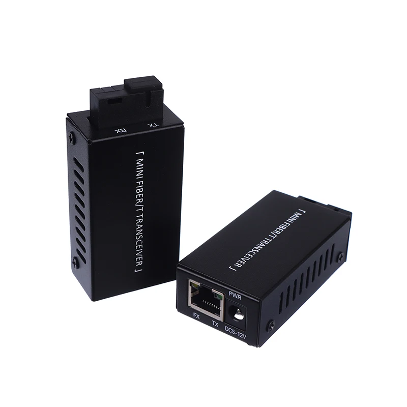 1 Pair Mini Gigabit Fiber Media Converter 1000Mbps Fiber Transceiver SC To RJ45 Ethernet Switch 20Km