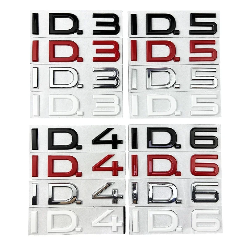 

Car Rear Trunk Emblem ID.3 4 5 6 Auto Body Badge Sticker for Volkswagen POLO CC Golf GTI Passat Jetta Beetle Tiguan Scirocco