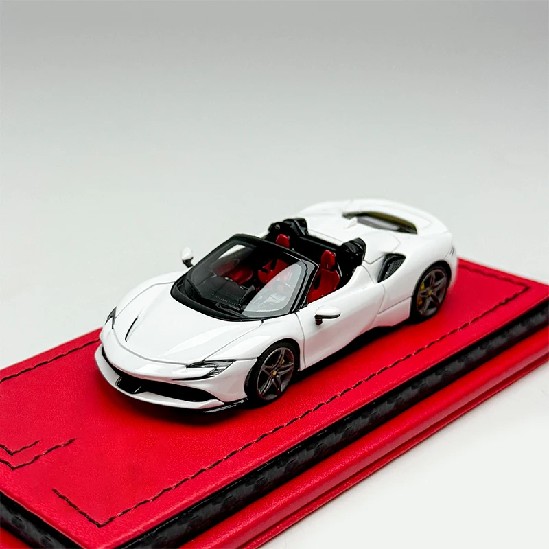 1:64 Scale Simulation SF90 Convertible Hardtop Supercar Toy Car Model Classic Collection Scene Decoration Toy Souvenir Display