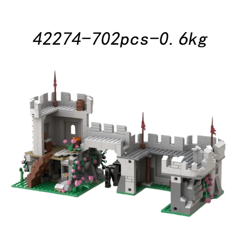 تجميع الجسيمات الصغيرة بناء الالعاب العملاقة MOC-232547 القرون الوسطى مدينة بناء منزل سحري قلعة الغابات لعبة مجسمة الديكور
