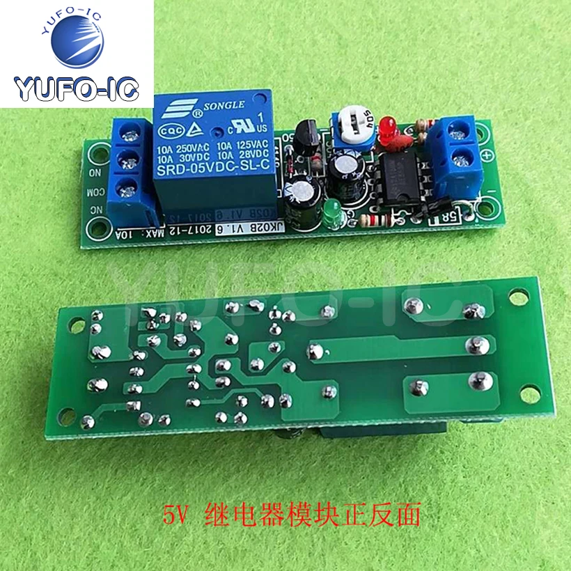 Free Ship 1PCS 12V/5V Delay Turns On The Relay Module 0-60 Seconds Delay Closed 10A Load Capacity