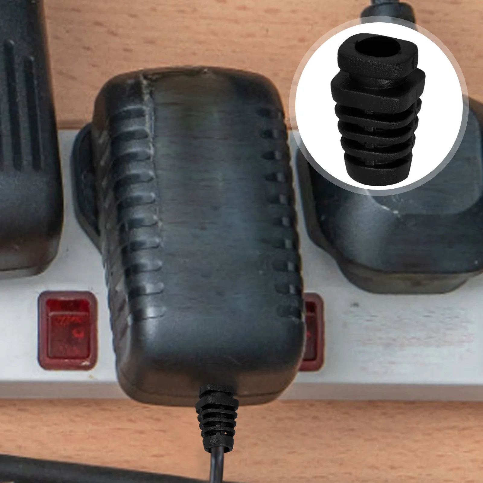 

100 Pcs Wire Protector Utility Covers Cable Protectors Easy Strain Relief Flat Stuffing Glands Cord End Caps Connector