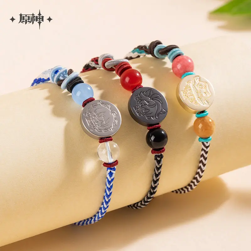 

[Official]Game Genshin Impact Bracelet Wriothesley Ganyu Citlali Kaveh Navia Mavuika Bead Weaving Hand Rope Cosplay Doujin Gifts