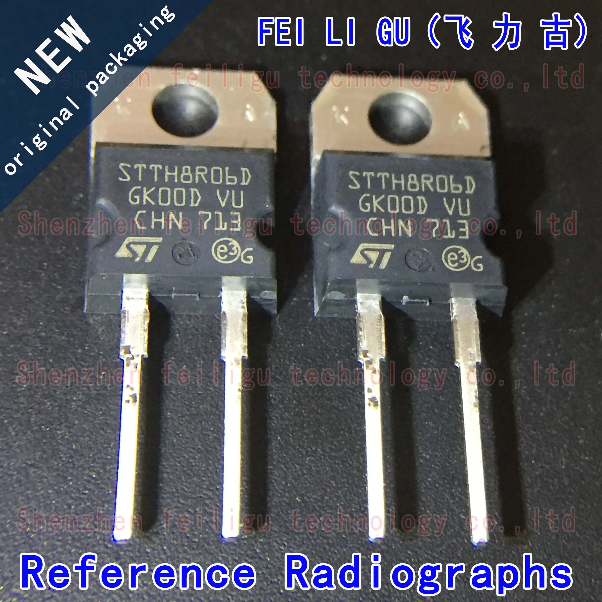 1 ~ 30 Stuks 100% Nieuwe Originele Stth8r06d Stth8r06 Pakket: Naar-220 In-Line Spanning: 600V Stroom: 8a Ultrasnelle Terugwinning Diode Chip