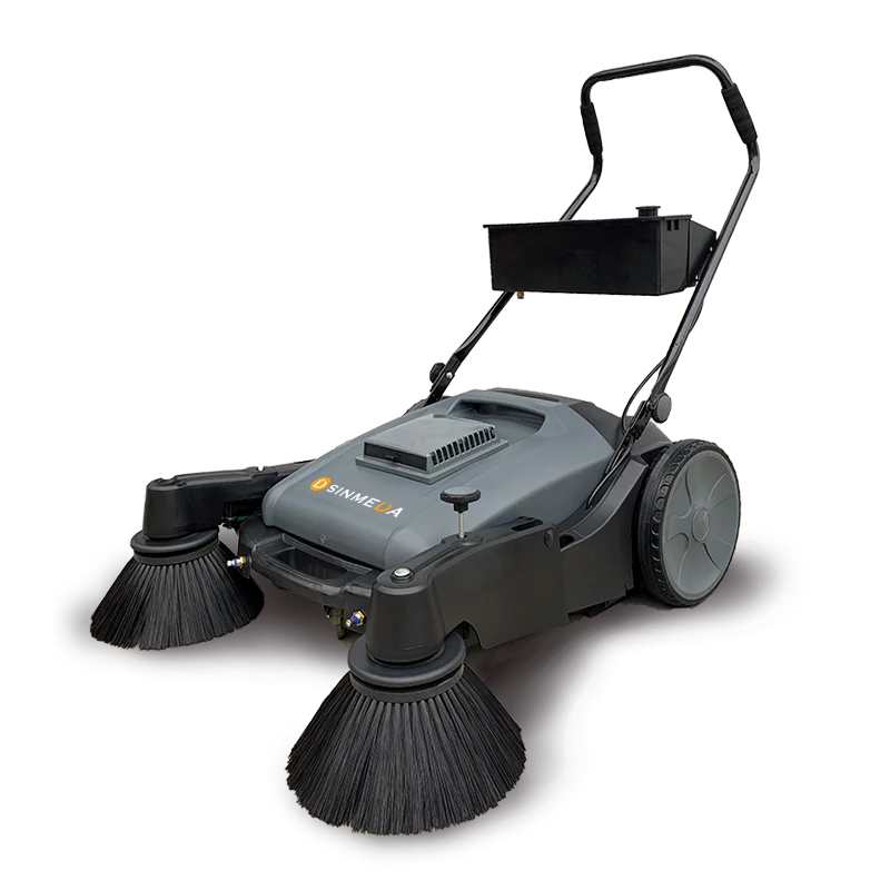 Подметальная машина для пола Walk Behind Hand Push Floor Sweeper Индивидуальная палочка для чистки ковров Новое состояние Ресторан Industries Park Lot