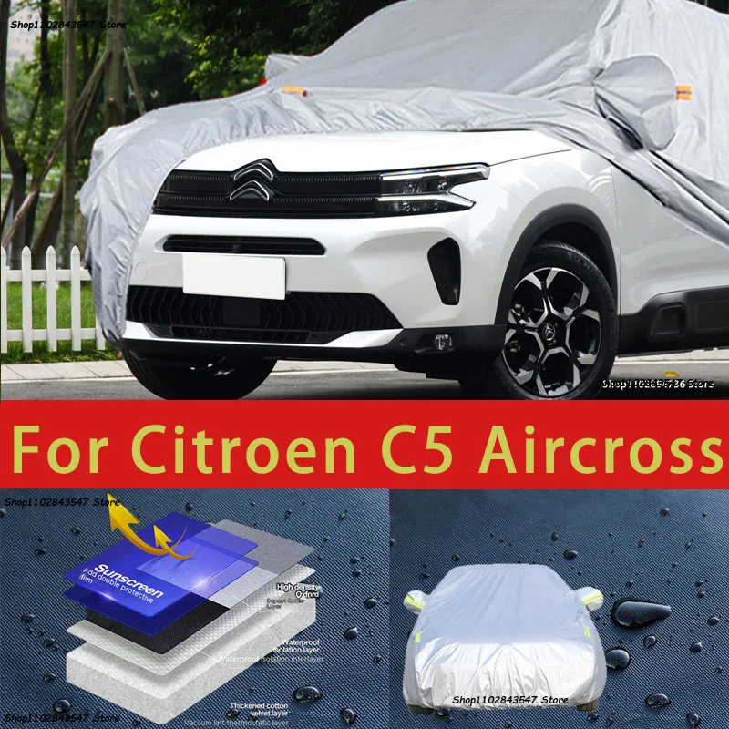 

For Citroen C5 Aircross Car protective cover, sun protection, cooling protection, car clothing, car paint protection auto