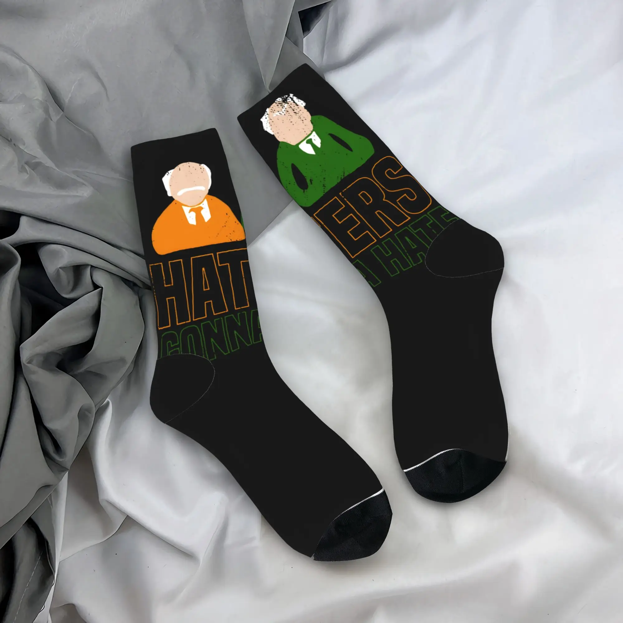 Statler and Waldorf Socks Autumn  Stockings Trendy Men's Comfortable Socks Custom Cycling Non-Slip Socks