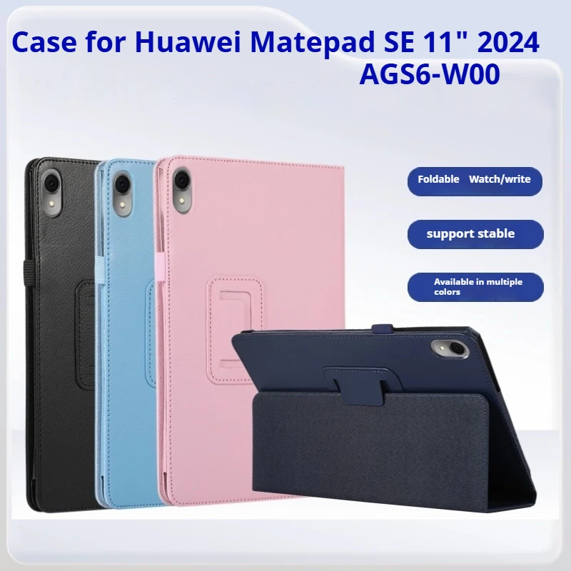 

Flip Case for Huawei Matepad SE 11 2024 AGS6-W00 Tablet Cover Pu Leather Matepad SE 10.1"10.4"11"Stand Funda Coque Housse capa