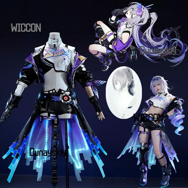 

Silver Wolf ‌Honkai: Star Rail New Cosplay Costume Wig Coat Cool High Quality Suit Party Daily Carnival Halloween Women Roleplay
