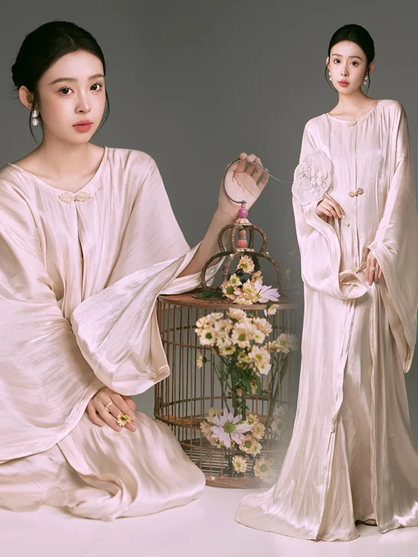 

New 2026 Chinese Style Zen Inspired Cool Tone Dress Photography Studio Art Portrait Personal Photography Clothing Ethnic Stag...