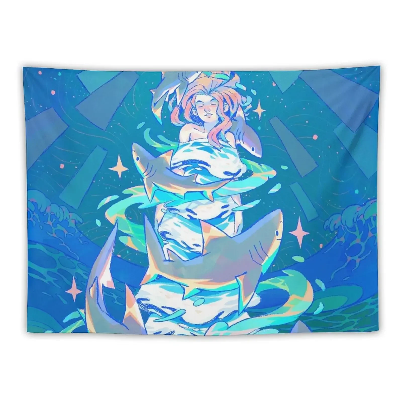 

The Shark Diva Tapestry Living Room Decoration For Bedroom Tapestry