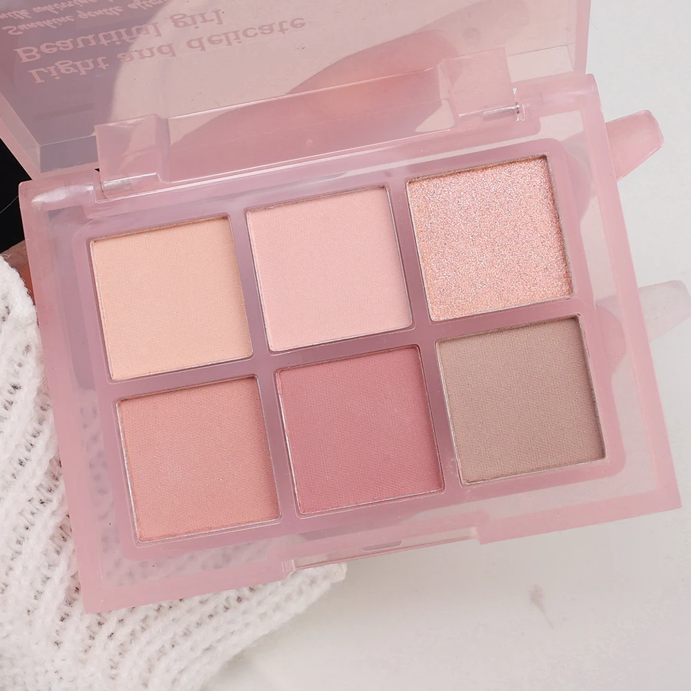 Pearlescent Pink Eye Shadow Palette Glitter Nude Earth Eyeshadow Pallet Long Lasting Eyes Make Up Palette Cosmetic Korean Makeup