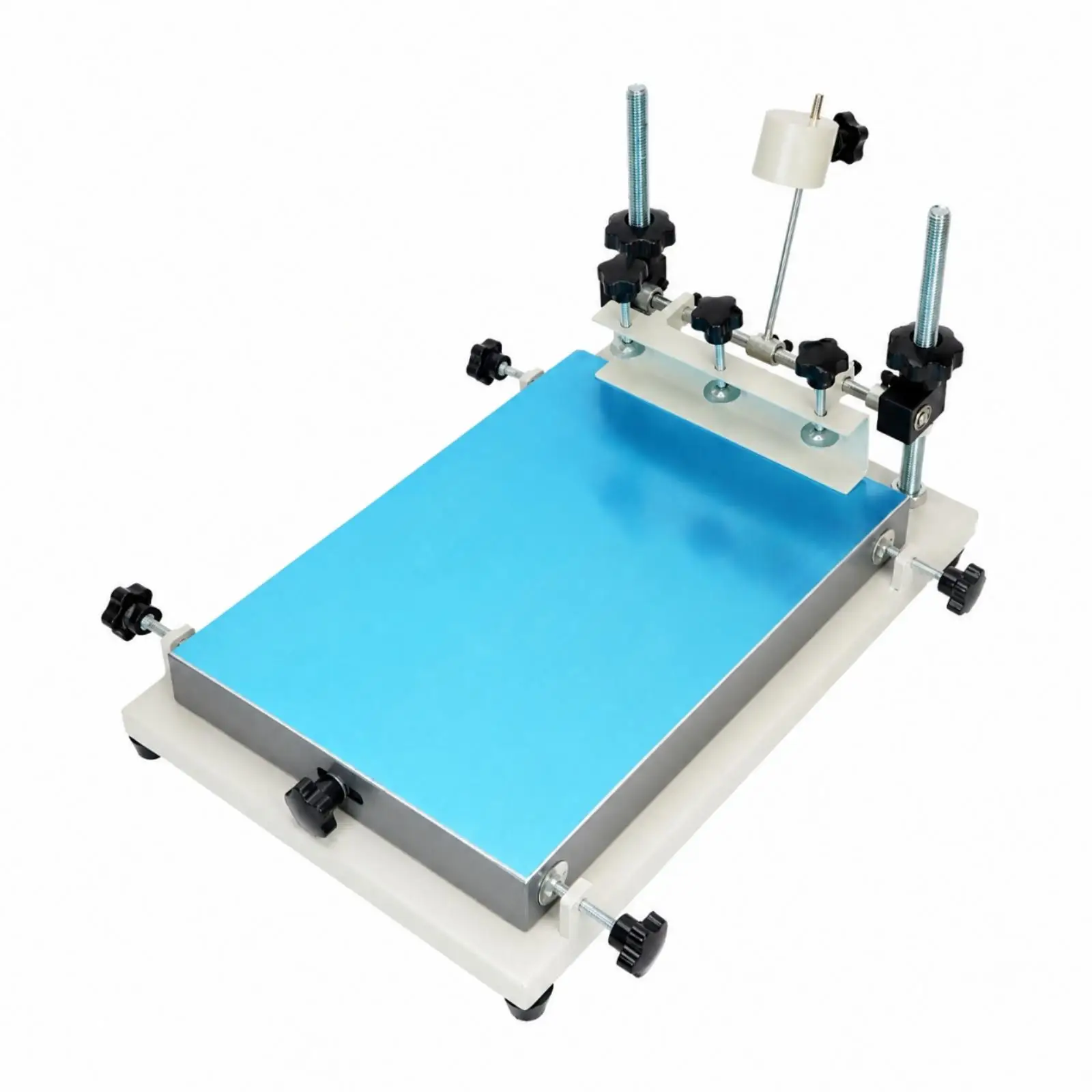 Manual Screen Printer Table with Aluminum Alloy Base for Flat Surface Printing on Glass Wood Textile