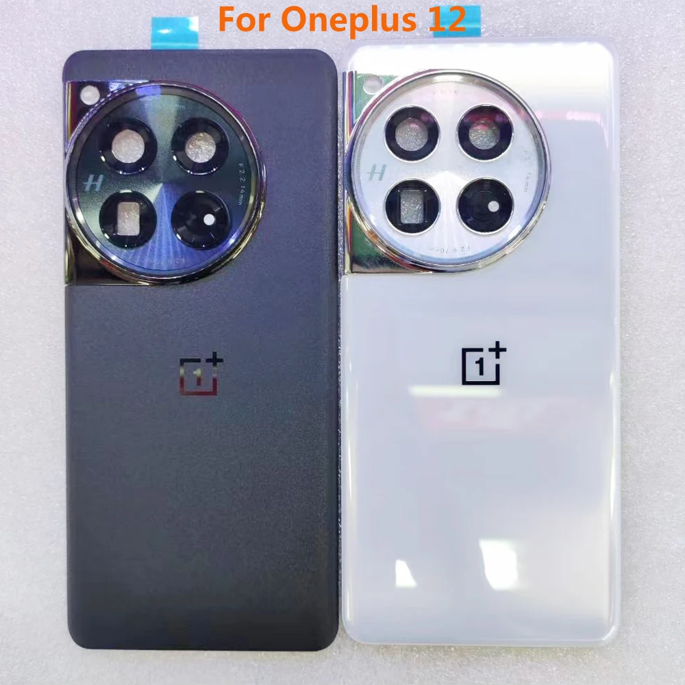 For OnePlus 12 Back Battery Cover 1+12 Rear Door Housing Case With Lens Camera Frame Covers Repair Parts