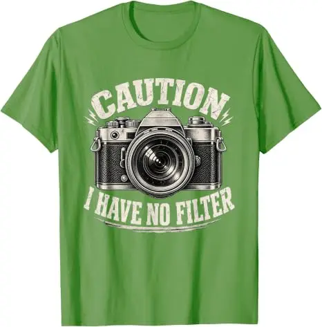 Vorsicht, ich habe keinen Filter – Lustiges Retro-Kamera-Fotografie-T-Shirt Y2k für professionelle Fotografen, Persönlichkeits-Outdoor-Kleidung T-Shirt – Detail 10