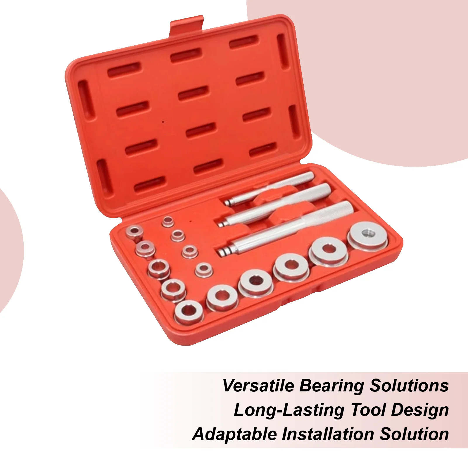 

Набор для установки подшипников, антикоррозийный, сверхпрочный инструмент для снятия уплотнений подшипников, для автосервисов и планового обслуживания легковых автомобилей