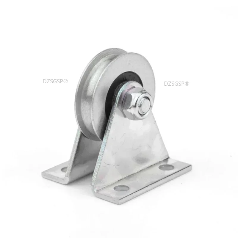 Yuanbao Tripod Steel P Wire Rope Guide Rolling Pulley 6*33*8mm Groove with Bracket  Stainless Steel Pulley