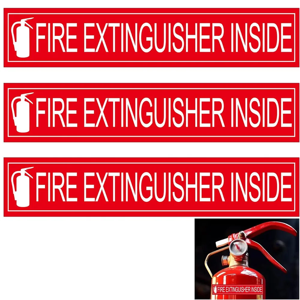 

Fire Extinguisher Inside Sticker Sign Fire Extinguisher Signs 9x1.7inch Fire Safety Signs Industrial Safety Warning Decal 8Pcs