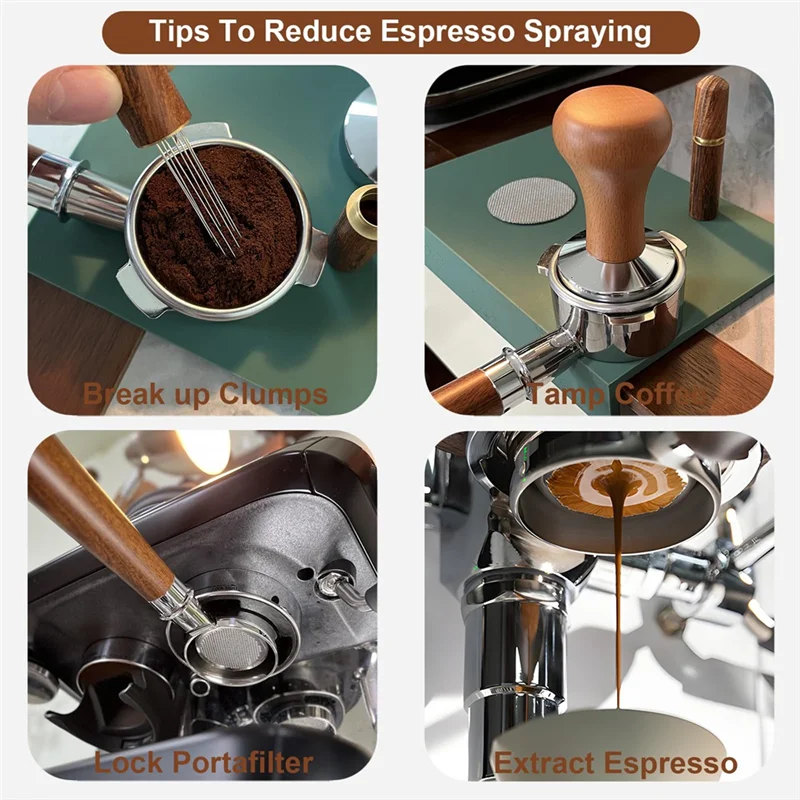 【Must-Haves】 Portafiltro sin fondo, Kit de accesorios para portafiltro de café expreso de 3 orejas, para máquina de café expreso Breville Sage Barista