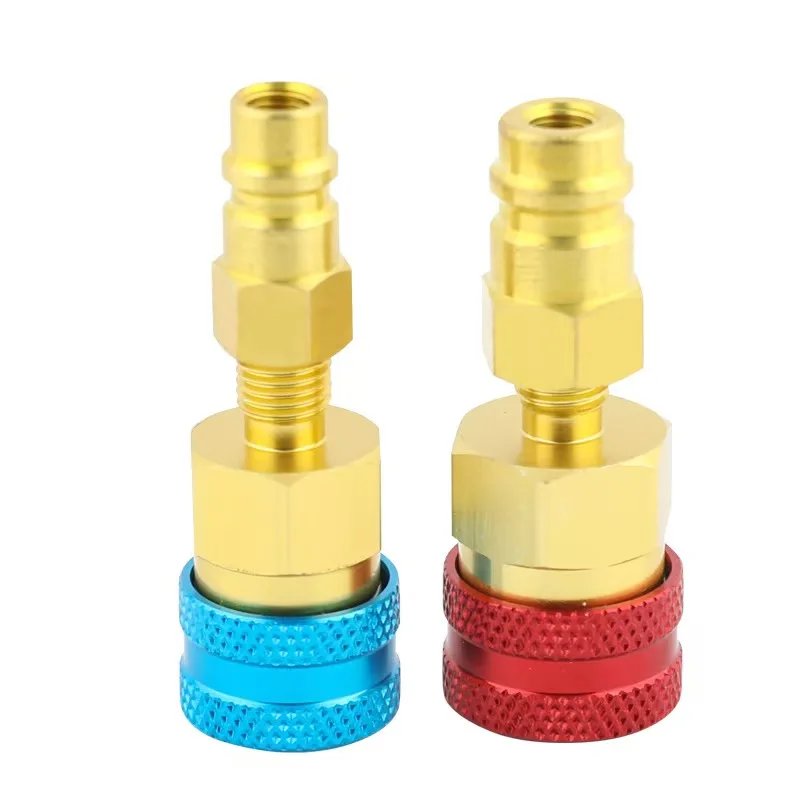 R1234yf Quick Connector Automotive Fluorine High & Low Pressure Air Conditioning Inflation Nozzle Accessories for Automotive