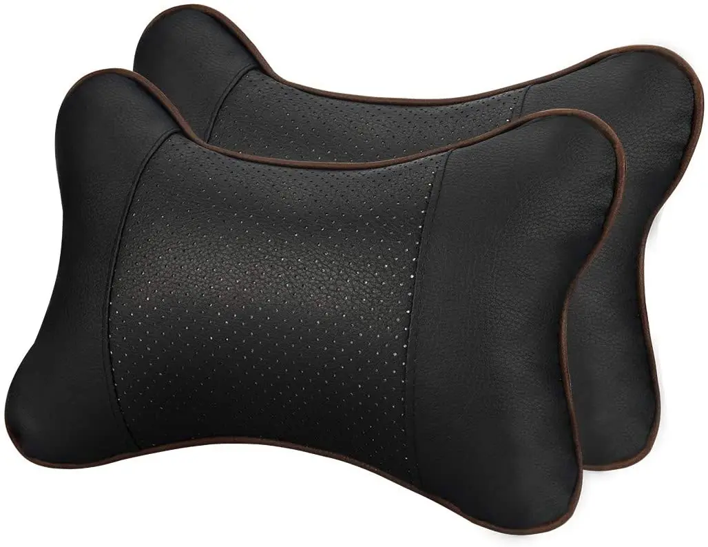 1pc Car Neck Pillows Pu Leather Head Support Universal Cushion  For Lexus Accessories Lumbar Support For Car Gaming Seat