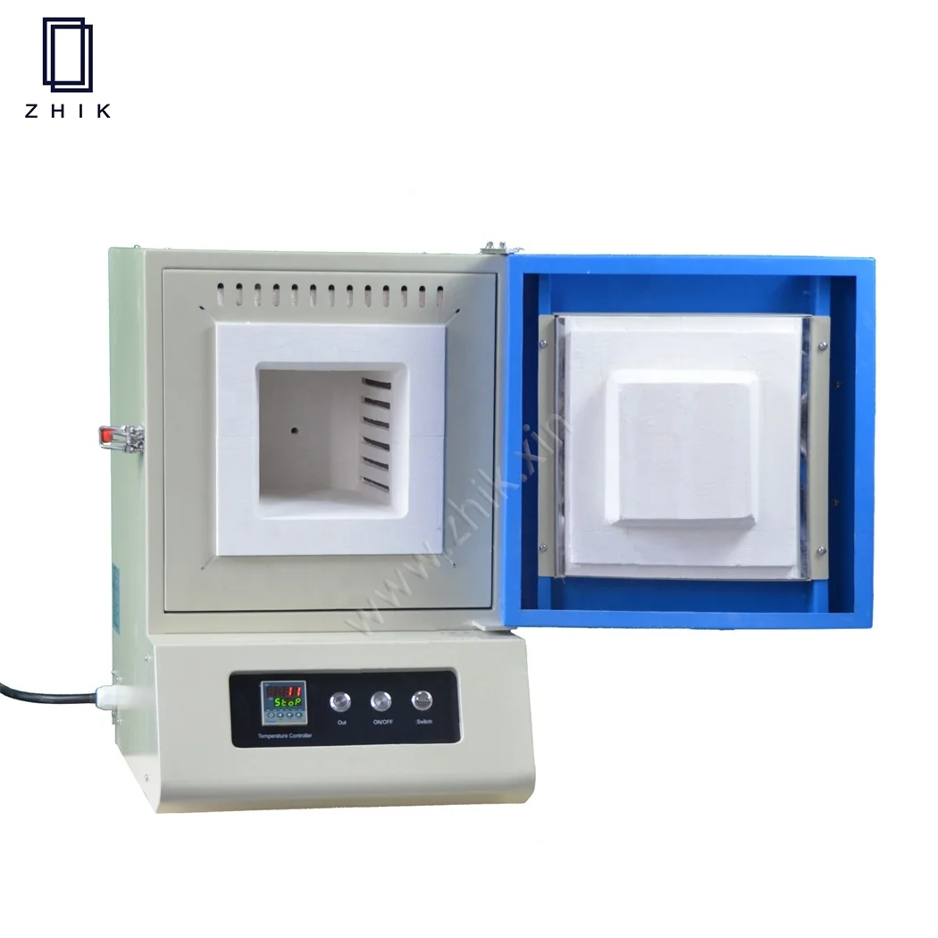 ZHIK 1000C 1200C 1400C 1600C 1800 grados horno de mufla laboratorio batería de alta temperatura Materaer atmósfera mufla horno