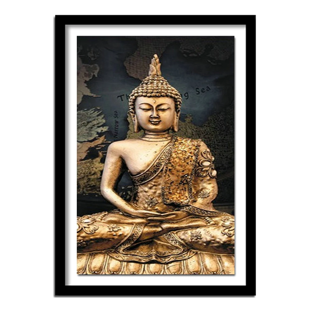 religious Buddha icon diamond painting cross stitch portrait  full diamond embroidery square rhinestone embroidery people