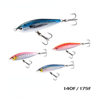 Pencil 140F Sea Fishing Floating Pencil 69g Long Throw Fishing Yellow Stripe Yellowtail Golden Gun GT Bait