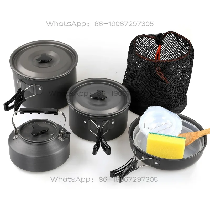 

Outdoor Camping Pot Set DS-511 Professional Outdoor Pot Set 4-5 People Aluminum Pot